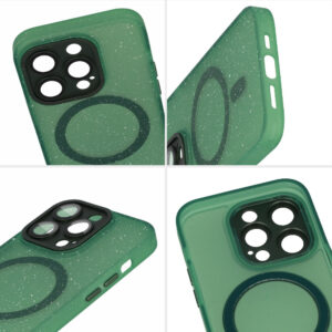 Tel Protect Magnetic Splash Frosted dėklas skirtas Apple iPhone 15 Pro Max žalios spalvos - Image 6