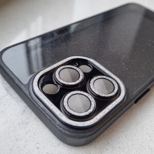 Liquid Glitter Camera dėklas skirtas Apple iPhone 13 Pro Max juodos spalvos - Image 7