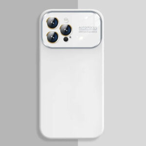 Soft Silicone Lens dėklas skirtas Apple iPhone 12 baltos spalvos - Image 3