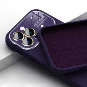 Soft Silicone Lens dėklas skirtas Apple iPhone 14 Pro Max violetinės spalvos - Image 2