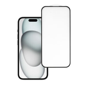 Apsauginis stiklas HARD Full Glue 5D skirtas Apple iPhone 15 BLACK - Image 2