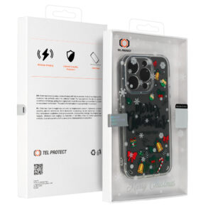 Tel Protect Christmas dėklas skirtas Samsung S23 Ultra Design 3 Clear - Image 6