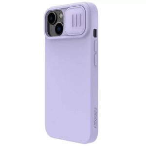Nillkin CamShield Silky silikoninis dėklas telefonui Apple iPhone 15 Plus violetinės spalvos - Image 4