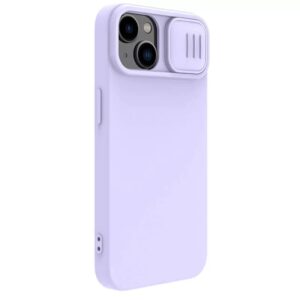 Nillkin CamShield Silky silikoninis dėklas telefonui Apple iPhone 15 Plus violetinės spalvos - Image 6