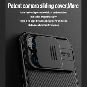 Nillkin CamShield Pro PC+TPU dėklas telefonui Apple iPhone 15 Pro Max mėlynos spalvos - Image 6
