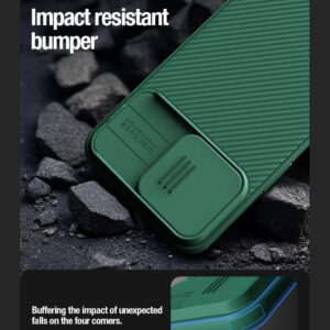 Nillkin CamShield Pro PC+TPU dėklas telefonui Apple iPhone 15 Pro Max mėlynos spalvos - Image 8