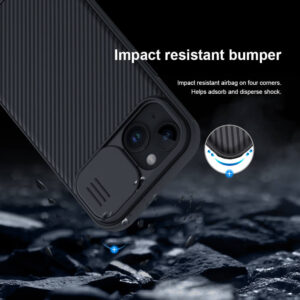 Nillkin CamShield Pro PC+TPU dėklas telefonui Apple iPhone 15 mėlynos spalvos - Image 9