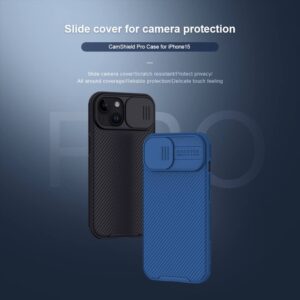 Nillkin CamShield Pro PC+TPU dėklas telefonui Apple iPhone 15 mėlynos spalvos - Image 7