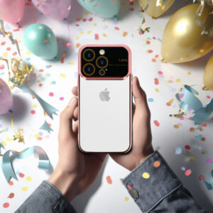 Electro Lens dėklas skirtas Apple iPhone 13 Pro Max rožinio aukso spalvos - Image 9