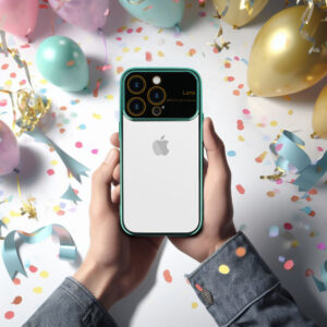 Electro Lens dėklas skirtas Apple iPhone 15 turkio spalvos - Image 9