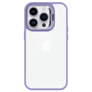 Tel Protect Kickstand dėklas + apsauginis stiklas kamerai (lens) skirtas Apple iPhone 14 light violetinės spalvos - Image 3