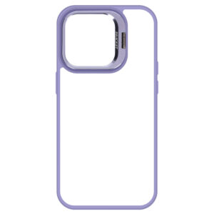 Tel Protect Kickstand dėklas + apsauginis stiklas kamerai (lens) skirtas Apple iPhone 14 light violetinės spalvos - Image 5
