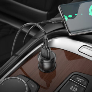 Borofone automobilinis įkroviklis BZ23 Noble - USB - QC 3.0 18W 3A juodos spalvos - Image 7
