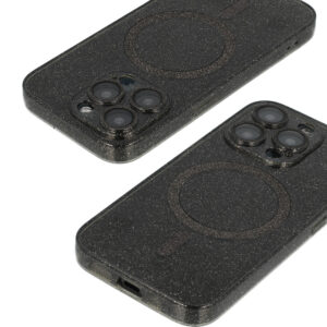Glitter Magsafe dėklas skirtas Apple iPhone 12 black skaidrus - Image 4