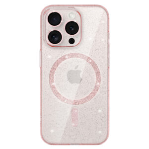 Glitter Magsafe dėklas skirtas Apple iPhone 13 Pro Max pink skaidrus - Image 2