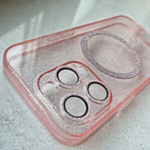 Glitter Magsafe dėklas skirtas Apple iPhone 15 Pro Max pink skaidrus - Image 7