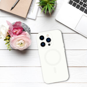 Tel Protect MagSilicone dėklas skirtas Apple iPhone 14 White - Image 5
