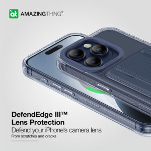 Amazing Thing Titan Pro Mag Wallet dėklas telefonui 10FT IP156.1PTWBU Apple iPhone 15 Pro mėlynos spalvos su stoveliu - Image 5