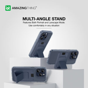 Amazing Thing Titan Pro Mag Wallet dėklas telefonui 10FT IP156.1PTWBU Apple iPhone 15 Pro mėlynos spalvos su stoveliu - Image 7