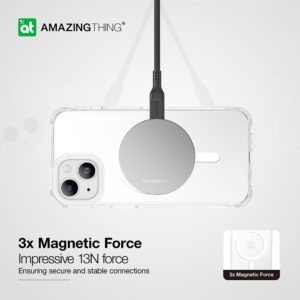 Amazing Thing Titan Edge Mag dėklas telefonui 15FT IP156.7TEMCL Apple iPhone 15 Plus skaidrus - Image 5