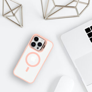 Tel Protect Kickstand Magsafe dėklas skirtas Apple iPhone 13 Pro light rožinės spalvos - Image 6