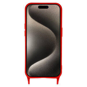 Strap silikoninis dėklas skirtas Apple iPhone 12 Pro design 2 raudonos spalvos - Image 3