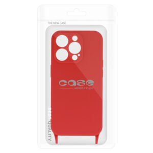 Strap silikoninis dėklas skirtas Apple iPhone 12 Pro design 2 raudonos spalvos - Image 8