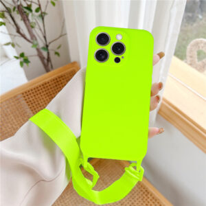 Strap silikoninis dėklas skirtas Apple iPhone 12 design 2 lime - Image 7