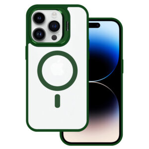 Tel Protect Kickstand Magsafe dėklas skirtas Apple iPhone 15 žalios spalvos - Image 2