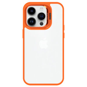 Tel Protect Kickstand dėklas + apsauginis stiklas kamerai (lens) skirtas Apple iPhone 11 Pro Max oranžinės spalvos - Image 4