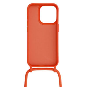 Strap silikoninis dėklas skirtas Apple iPhone 13 Pro Max design 1 oranžinės spalvos - Image 3