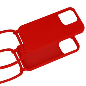Strap silikoninis dėklas skirtas Apple iPhone 13 Pro design 1 raudonos spalvos - Image 7