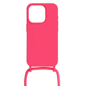 Strap silikoninis dėklas skirtas Apple iPhone 15 Plus design 1 rožinės spalvos - Image 2