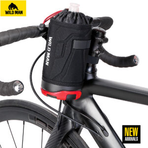 WILDMAN Bicycle bag R1 waterproof 1L for bottle black-red - Image 2