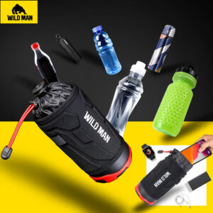WILDMAN Bicycle bag R1 waterproof 1L for bottle black-red - Image 3