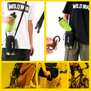 WILDMAN Bicycle bag R1 waterproof 1L for bottle black-red - Image 7