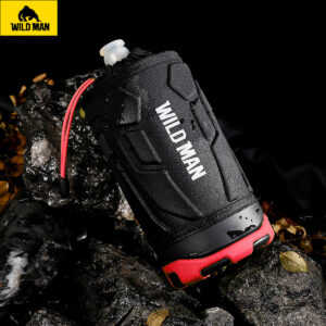 WILDMAN Bicycle bag R1 waterproof 1L for bottle black-red - Image 5