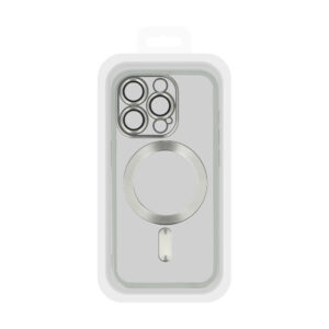 Metallic Magsafe dėklas skirtas Apple iPhone 15 Pro sidabro spalvos - Image 8