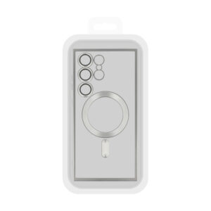 Metallic Magsafe dėklas skirtas Samsung Galaxy S23 Ultra sidabro spalvos - Image 8