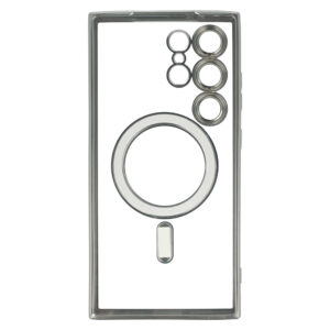 Metallic Magsafe dėklas skirtas Samsung Galaxy S22 Plus sidabro spalvos - Image 5