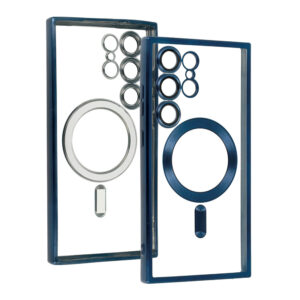 Metallic Magsafe dėklas skirtas Samsung Galaxy S24 Ultra mėlynos spalvos - Image 6