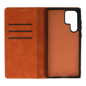 Wonder Prime dėklas skirtas Samsung Galaxy S22 Ultra rudos spalvos - Image 4