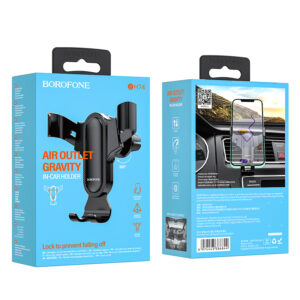 Borofone automobilinis laikiklis BH74 Rock gravity to air vent juodos spalvos - Image 9