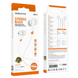 Borofone Ausinės BM92 Refined su mikrofonu baltos spalvos - Image 4