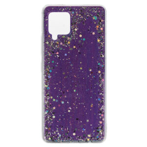 Brilliant skaidrus dėklas skirtas Samsung Galaxy A42 5G violetinės spalvos - Image 3