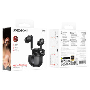 Borofone TWS Bluetooth Ausinės FQ3 Soulmate ANC+ENC juodos spalvos - Image 4