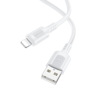Borofone kabelis BX111 Feliz - USB į Lightning - 2,4A 1 metras baltos spalvos - Image 2