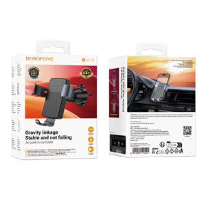 Borofone automobilinis laikiklis BH118 Refined gravity to air vent juodos spalvos - Image 9