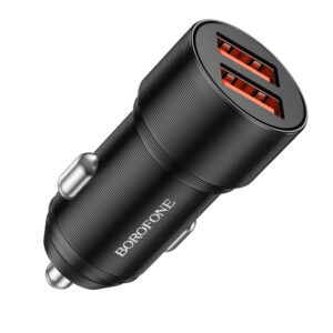 Borofone automobilinis įkroviklis BZ19B Wisdom - 2xUSB - QC 3.0 36W juodos spalvos - Image 2