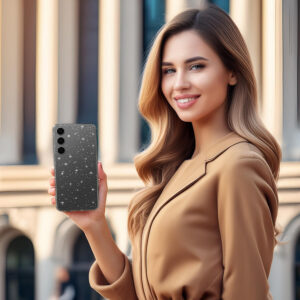 Crystal Glitter dėklas skirtas Samsung Galaxy A25 5G sidabro spalvos - Image 4